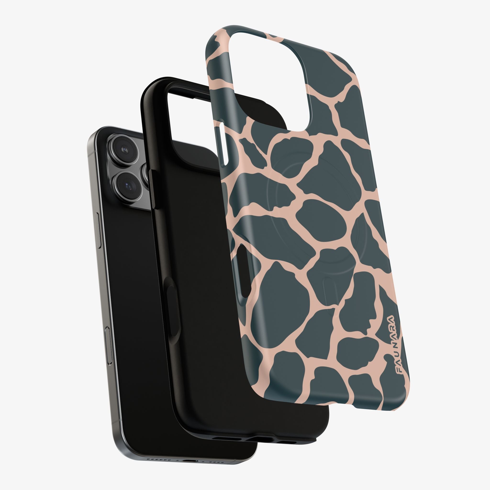 Canopy Signature Series Phone Case (MagSafe) phone case in warm neutral animal camo, MagSafe ring visible