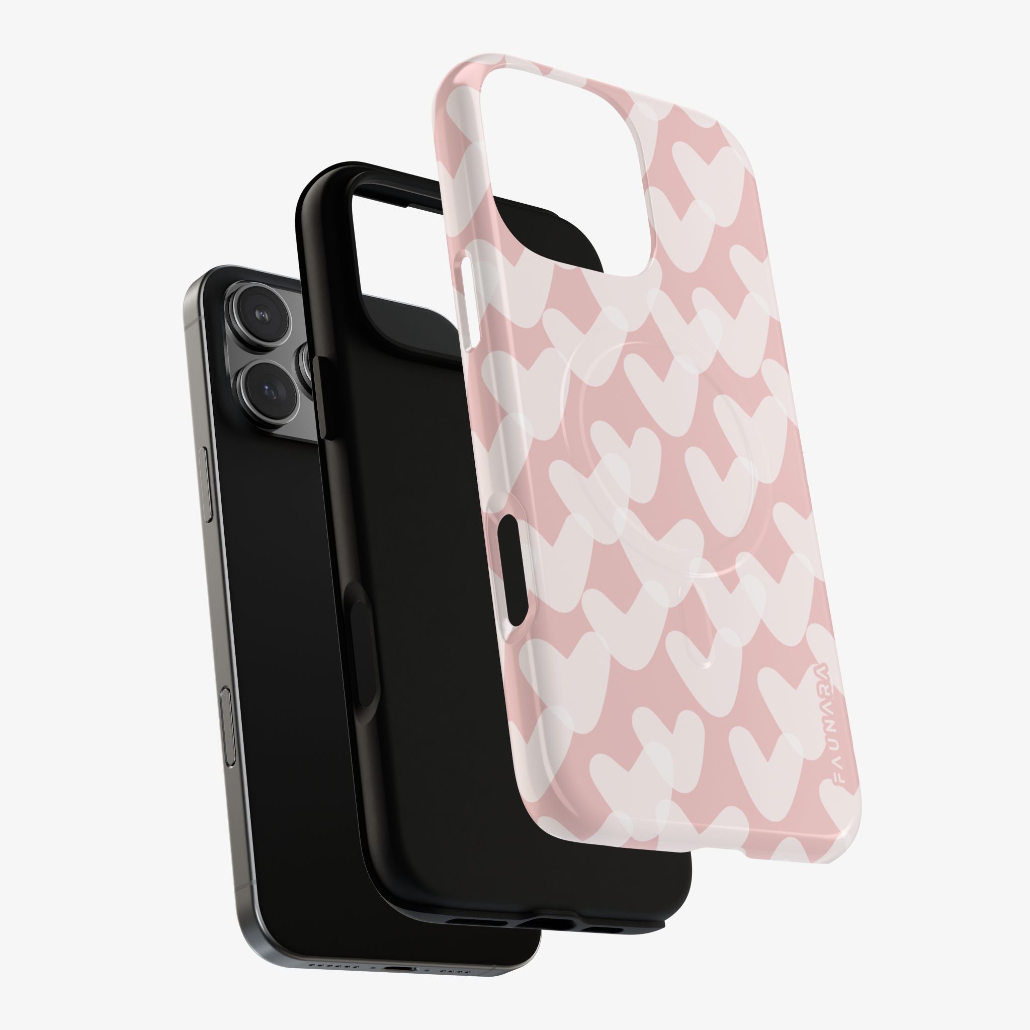 Love Cloud Signature Series Phone Case (MagSafe) glossy pink phone case with white cloud pattern
