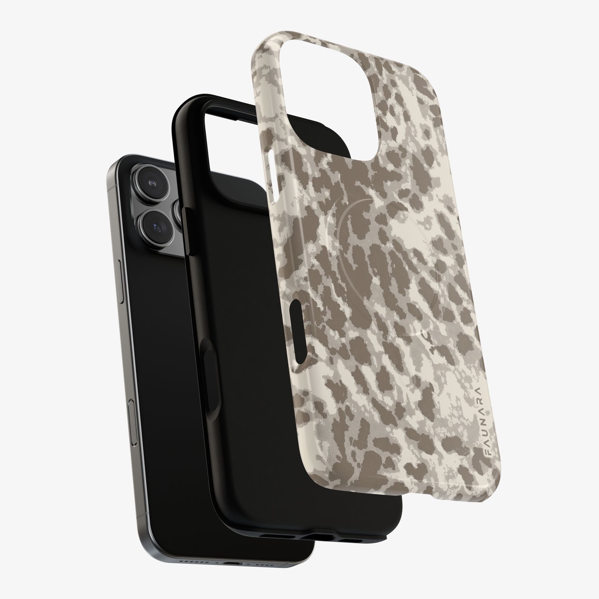Sandstrike | Signature Series Phone Case (MagSafe) phone case in warm neutral leopard print, snug fit