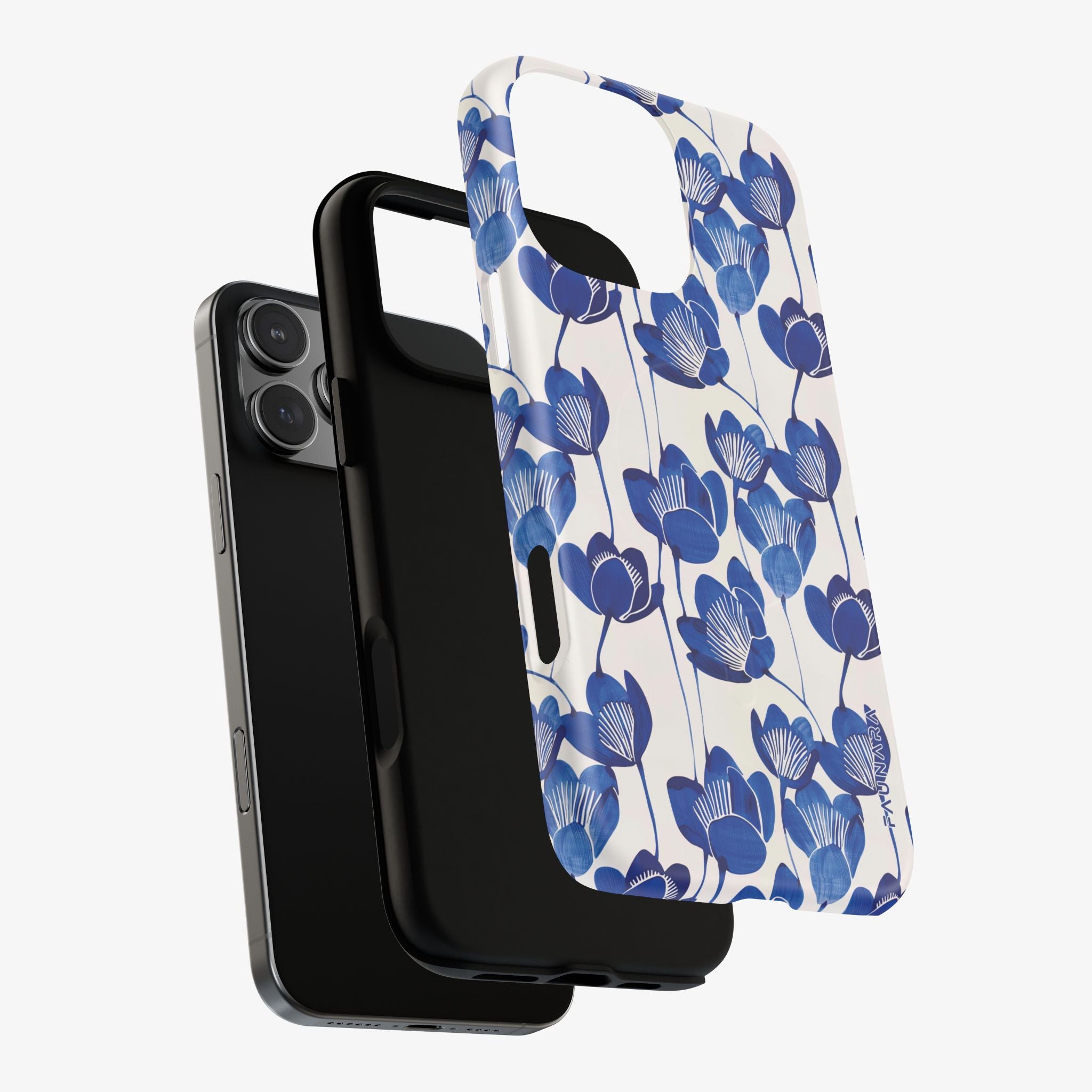 Dynasty - Signature Series Phone Case (MagSafe) blue floral pattern phone case with MagSafe alignment