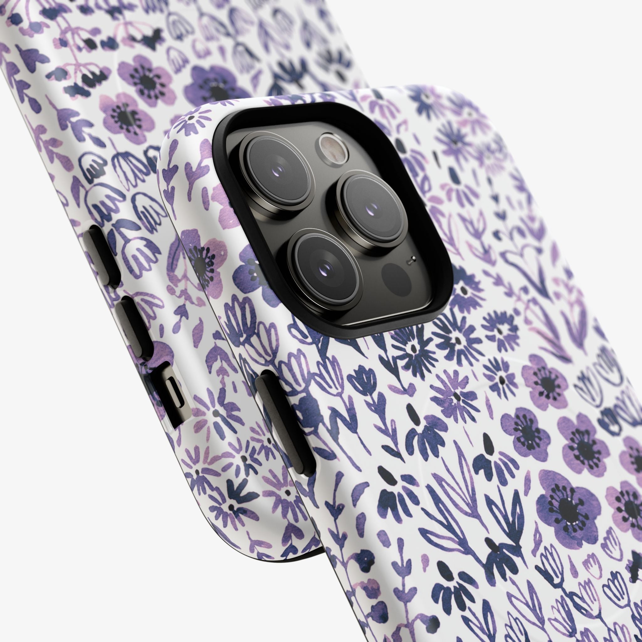 Bloomfield (Violet) | Signature Series Phone Case (MagSafe) phone case with violet florals, glossy finish