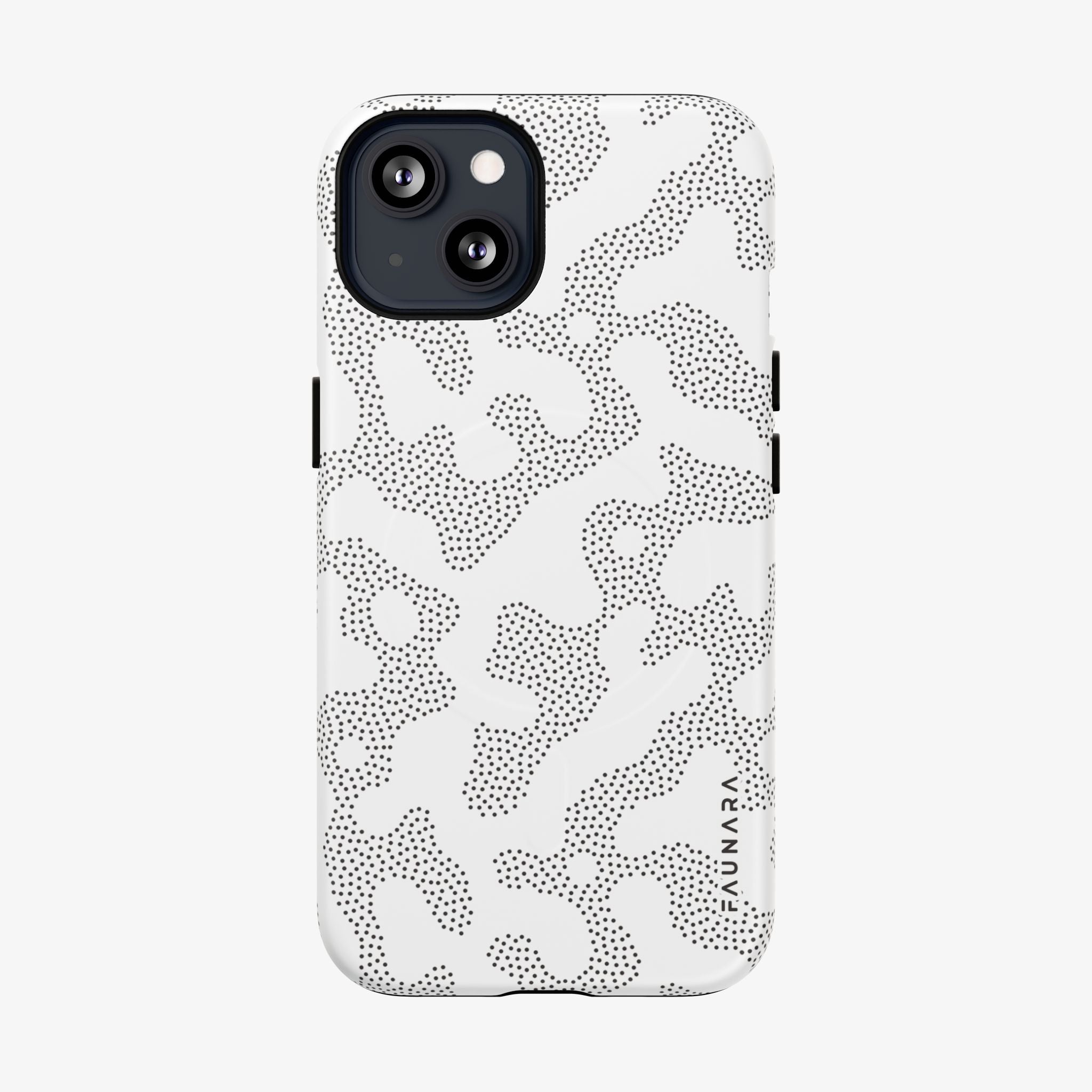 Stealth (Frost) | Signature Series Phone Case (MagSafe) phone case with white dot map pattern.
