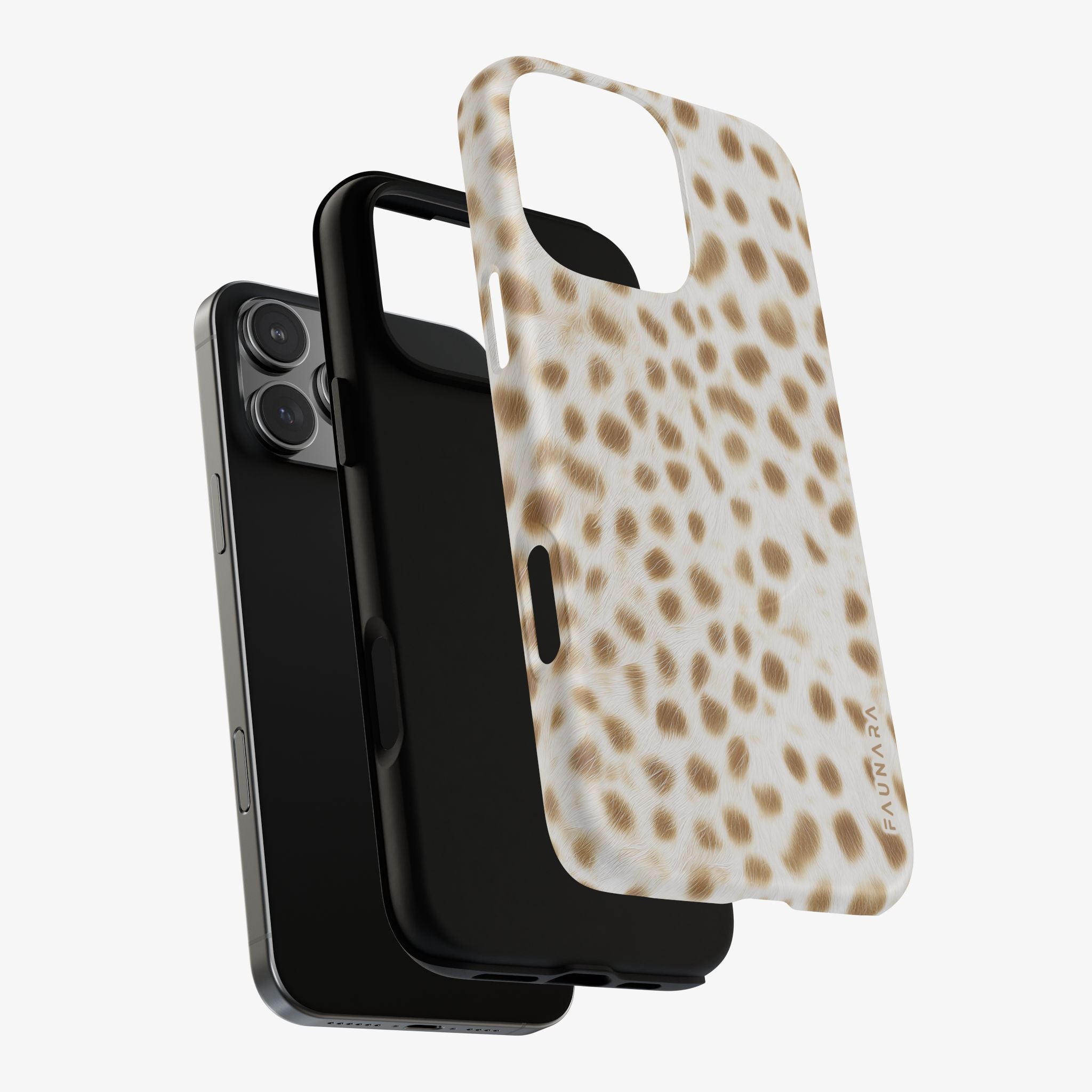 Ivory Prowl | Signature Series Phone Case (MagSafe) warm neutral leopard print phone case, MagSafe ring visible