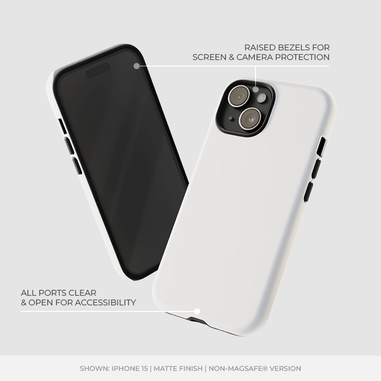 Mystery | Signature Series Phone Case (MagSafe) matte black and white phone case with raised bezels and open ports
