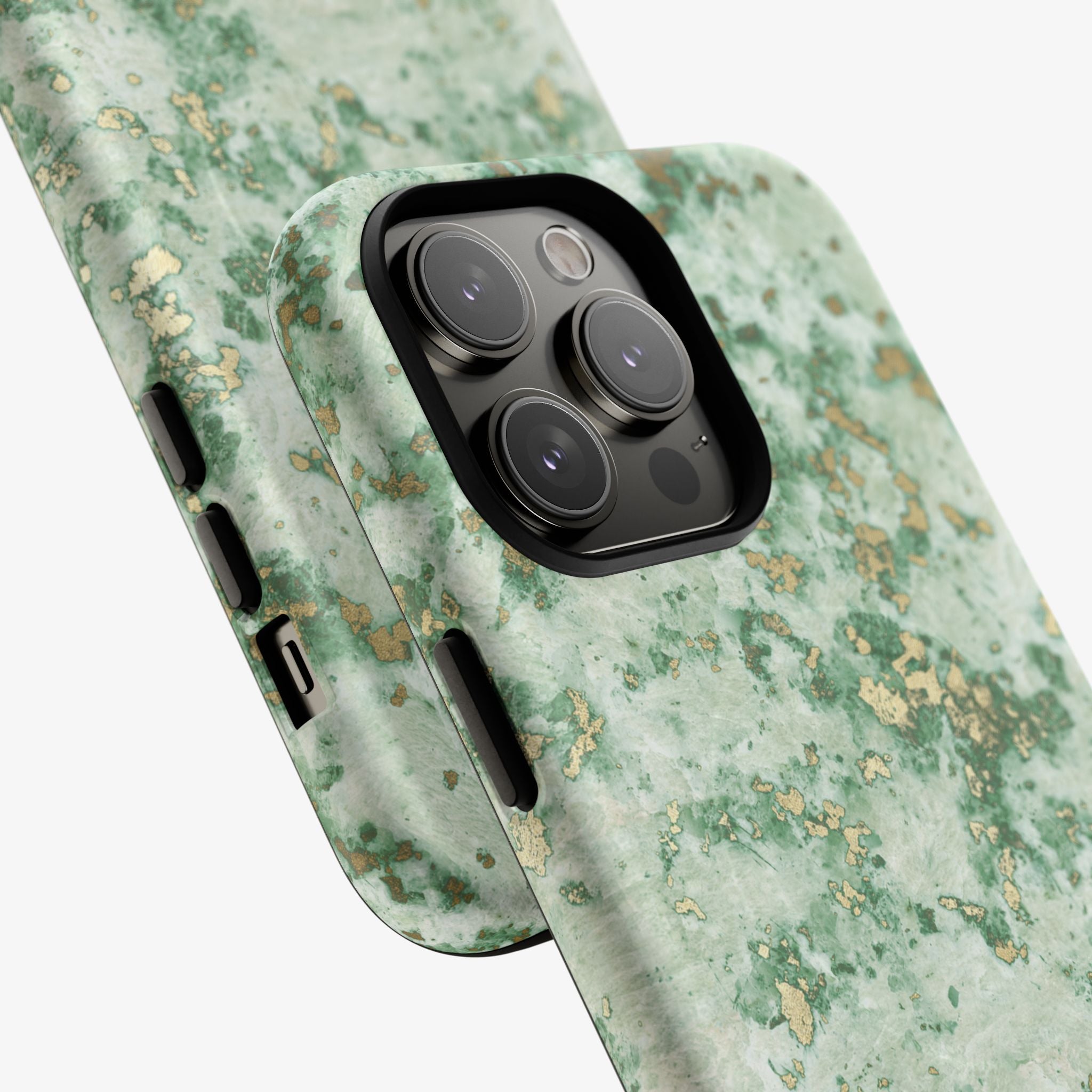Emerald Ore | Signature Series Phone Case (MagSafe) green marble stone phone case with glossy finish.