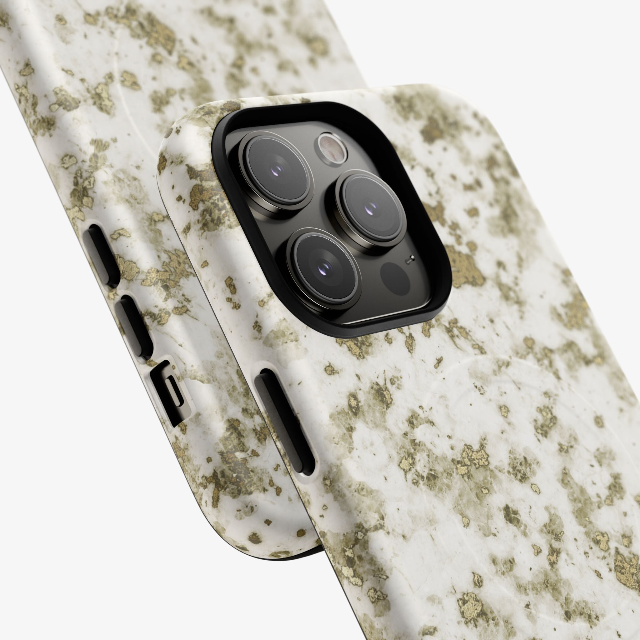 Antique Ore Signature Series Phone Case (MagSafe) phone case in green Marble & Stone with gold speckles