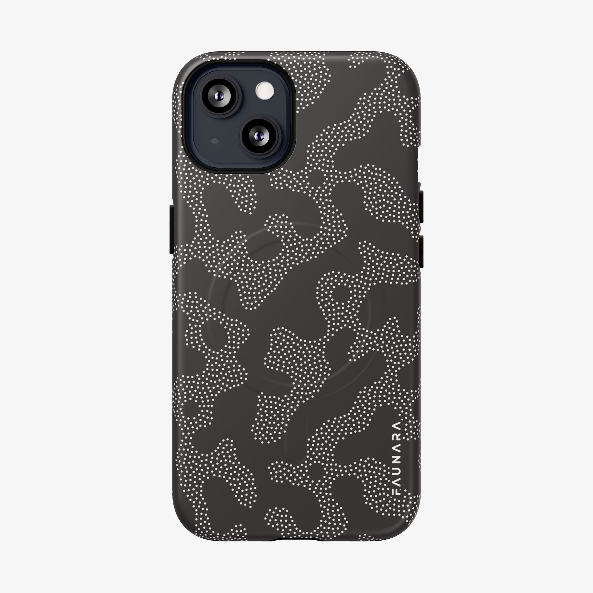 Stealth (Shadow) | Signature Series Phone Case (MagSafe) black glossy phone case with white dotted world map