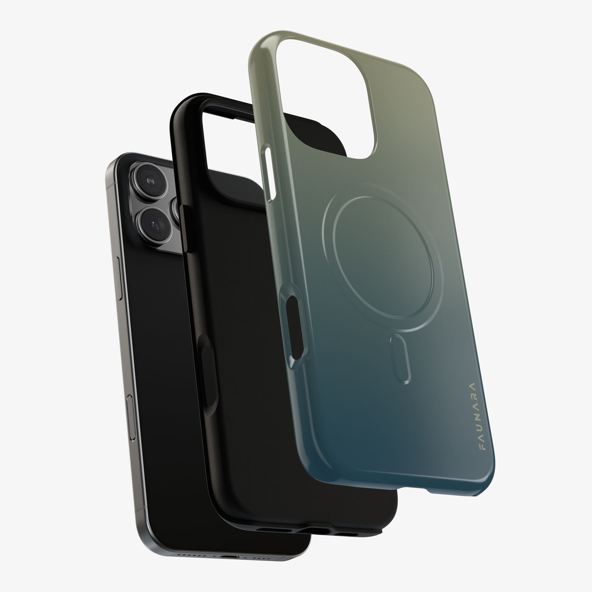 Ombré (Pine) | Signature Series Phone Case (MagSafe) glossy green phone case with MagSafe ring