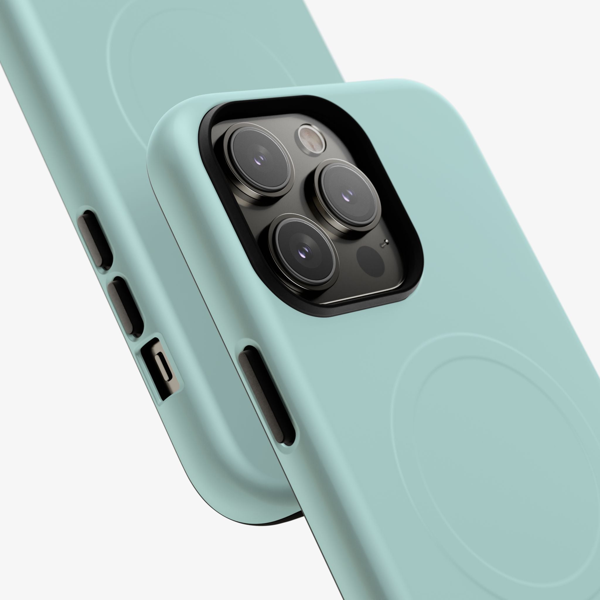 Chroma (Robin's Egg) Signature Series phone case in glossy robin's egg blue with camera cutouts