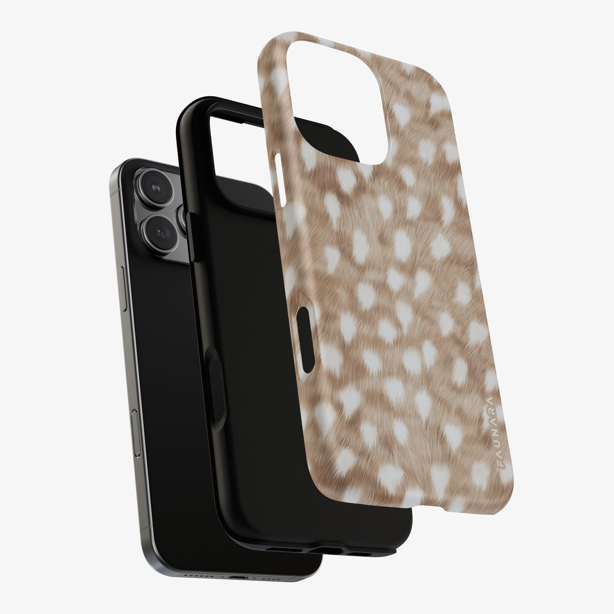 Whitetail | Signature Series Phone Case (MagSafe) phone case in warm neutral deer print, MagSafe cutout.