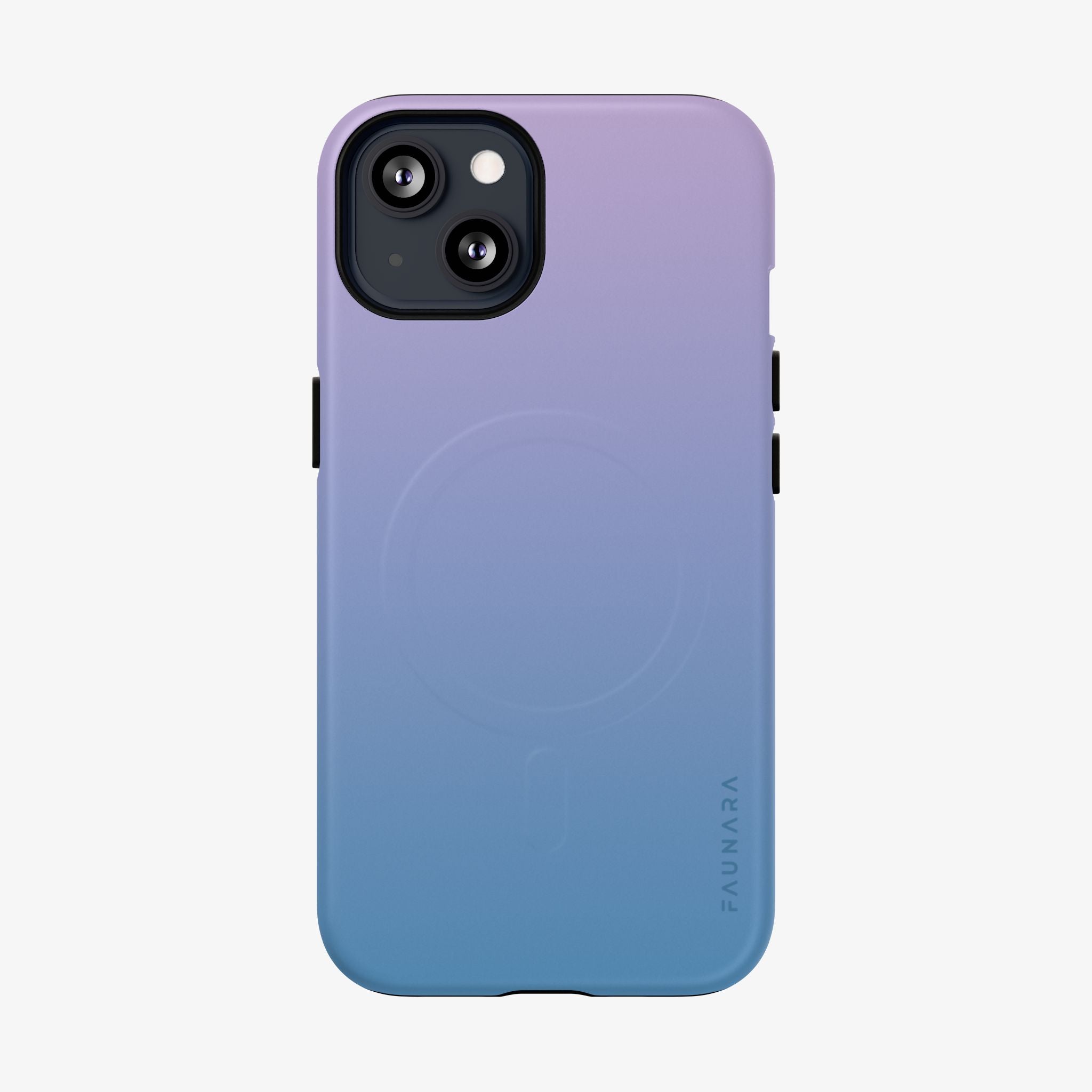 Gradient phone case transitioning from purple to blue