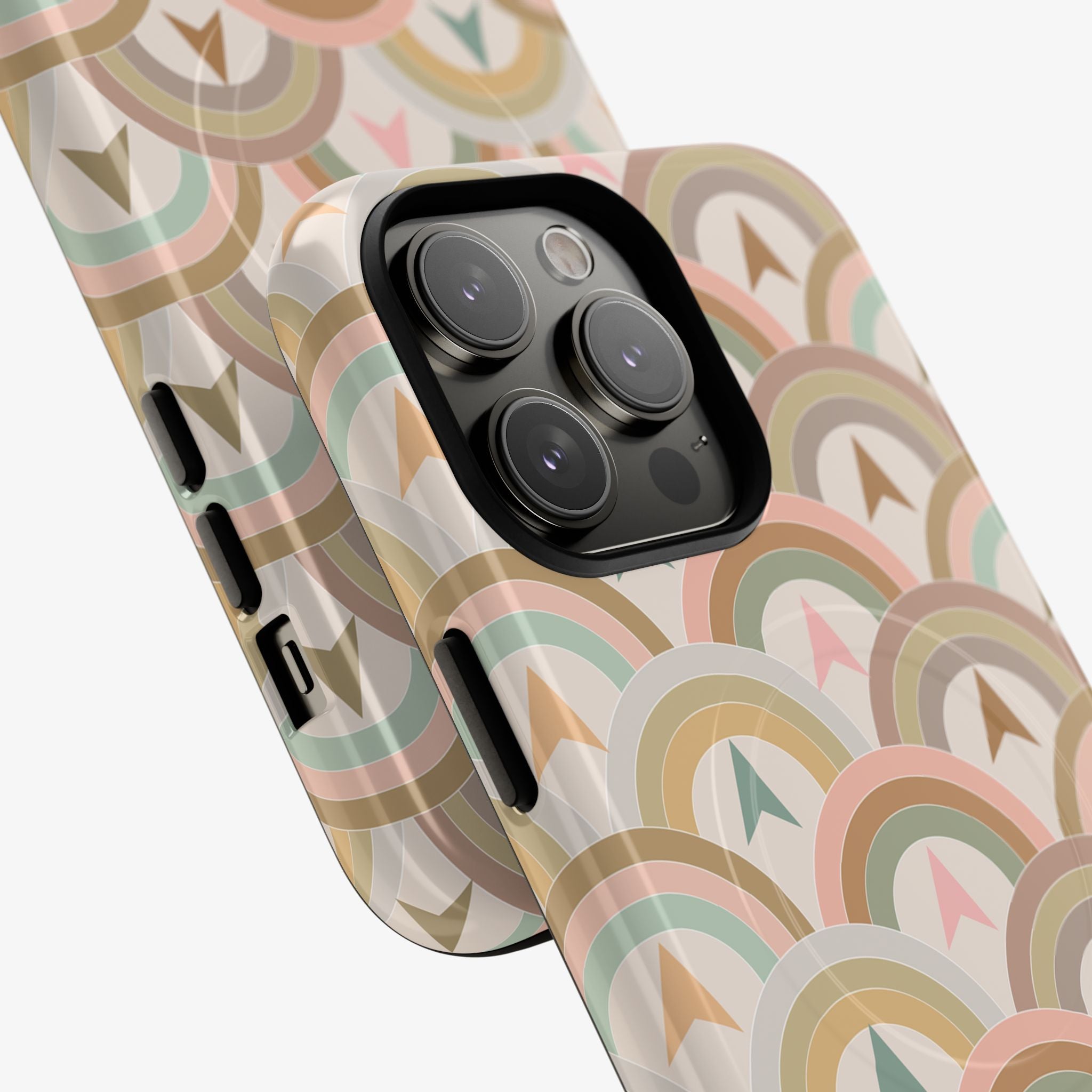 Wanderbow Signature Series Phone Case (MagSafe) phone case warm neutral glossy geometric print
