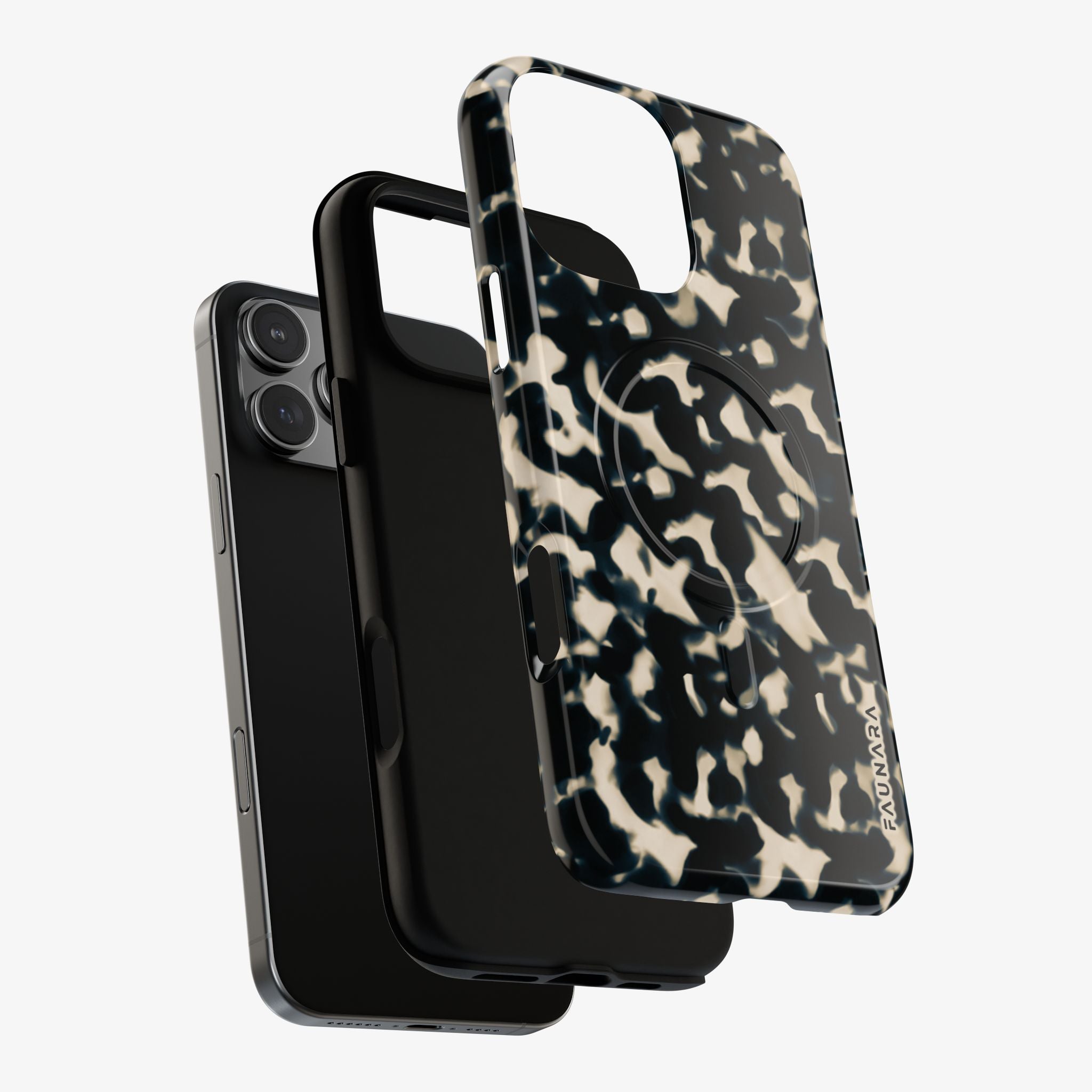 Tortoise Twist (Ivory) | Signature Series Phone Case (MagSafe) glossy ivory tortoise phone case with MagSafe ring