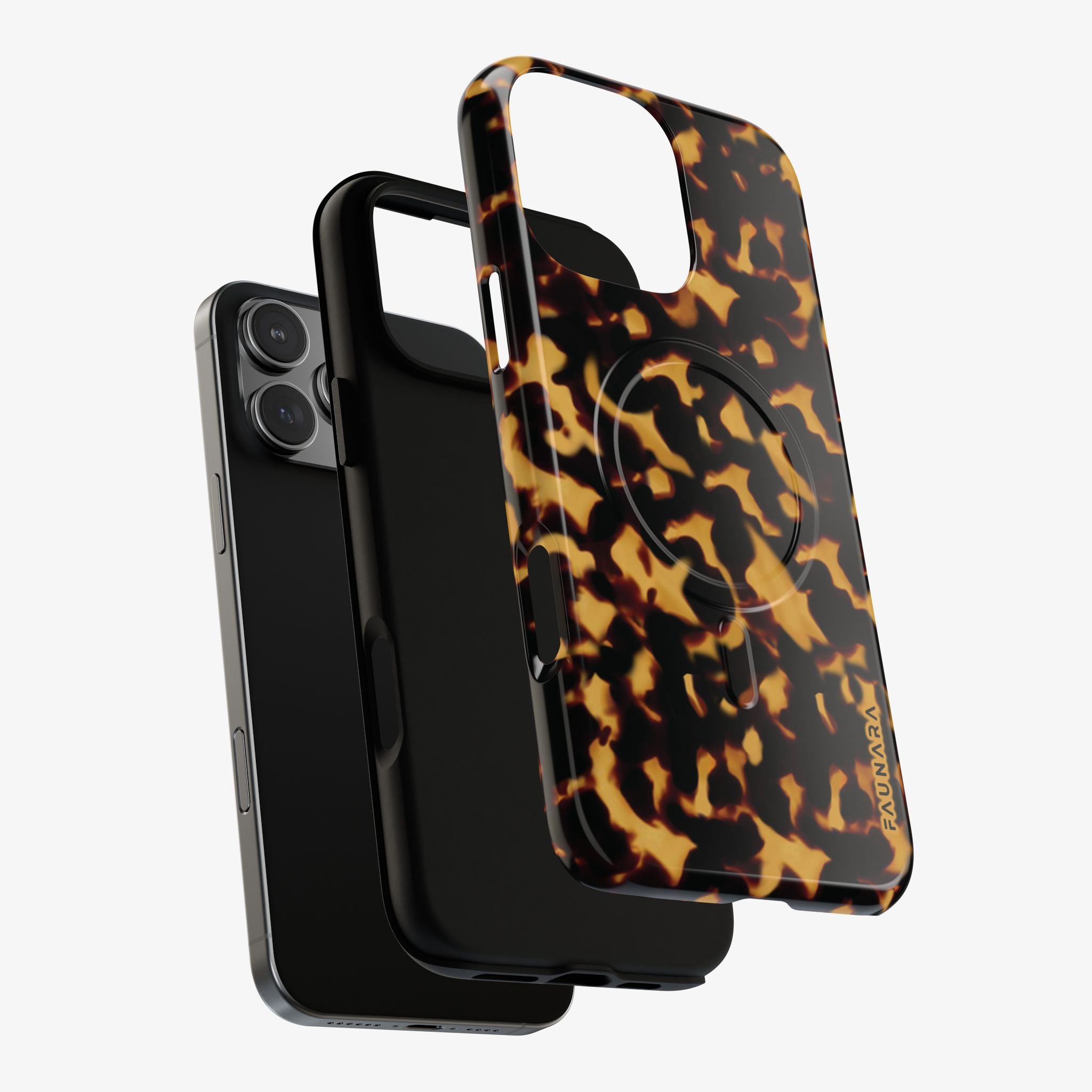 Tortoise Twist (Amber) | Signature Series Phone Case (MagSafe) shows glossy amber tortoise twist phone case with MagSafe