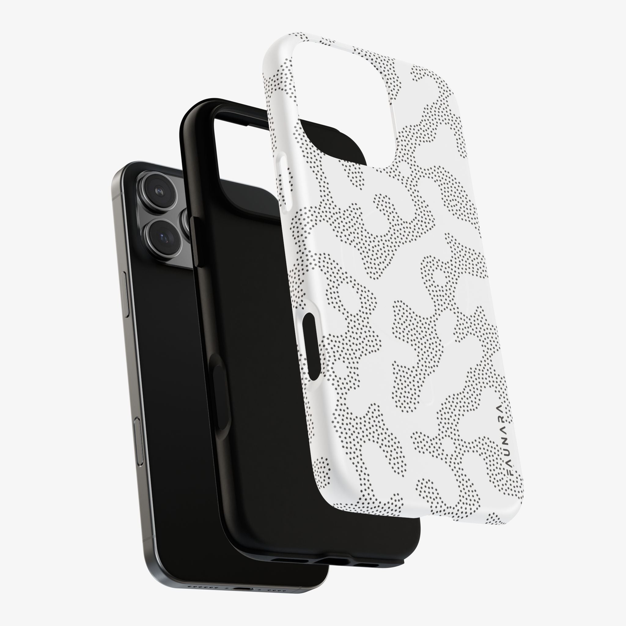 Stealth (Frost) | Signature Series Phone Case (MagSafe) white phone case with black dotted pattern
