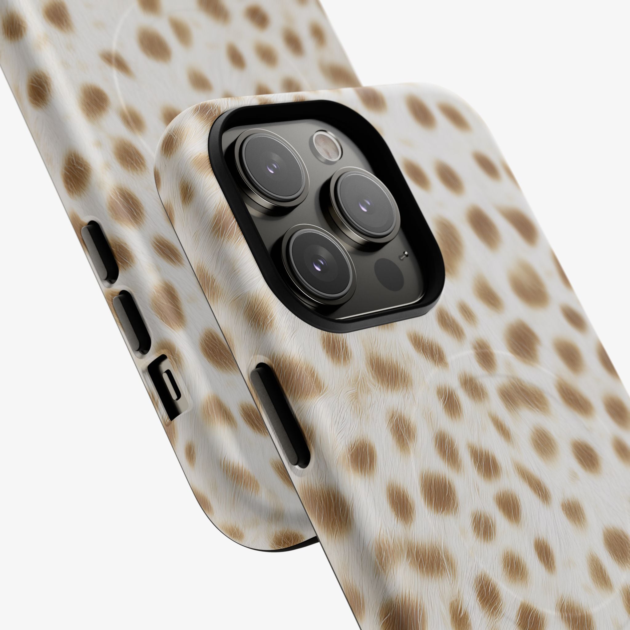 Ivory Prowl | Signature Series Phone Case (MagSafe) phone case in warm neutral leopard print with MagSafe cutout ring