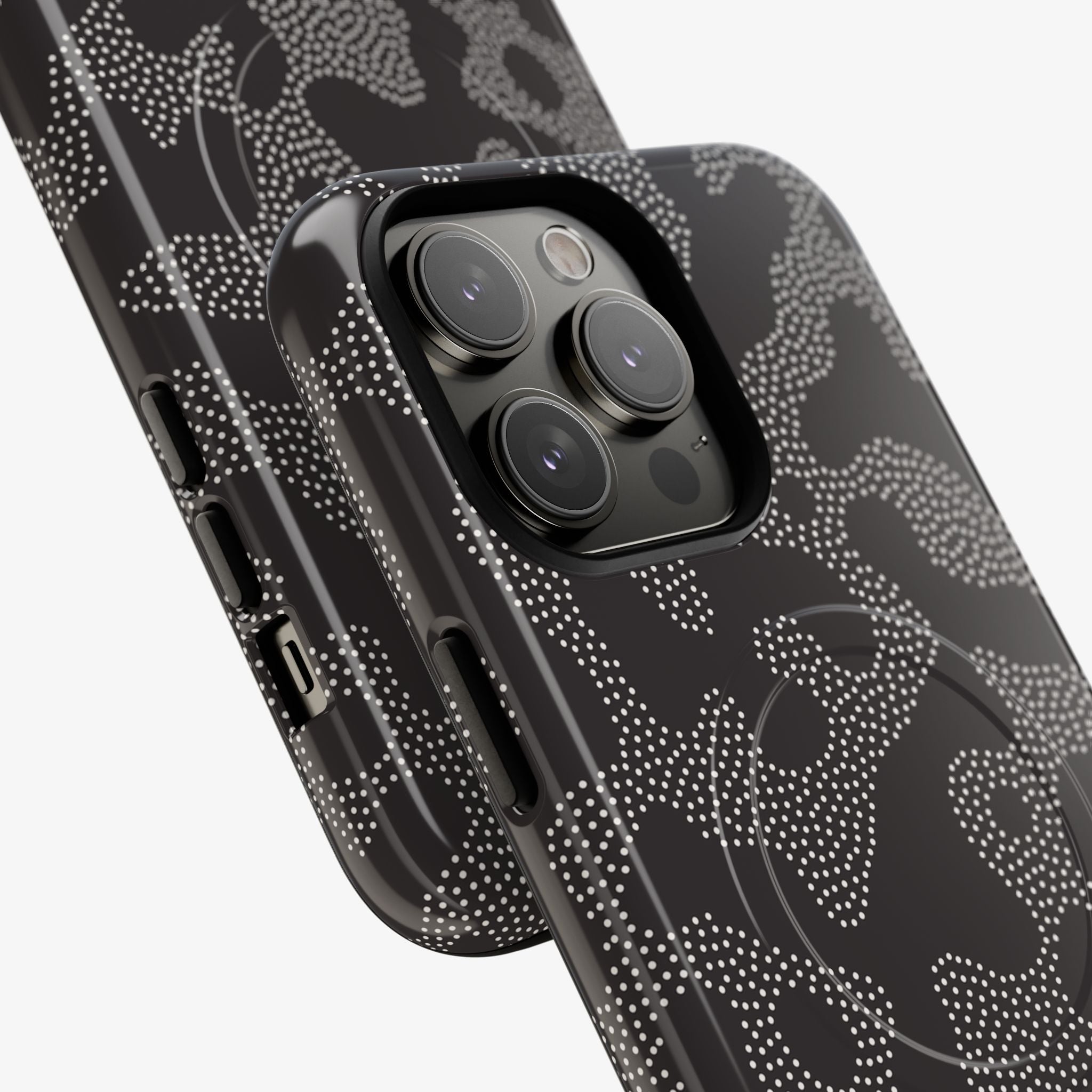 Stealth (Shadow) | Signature Series Phone Case (MagSafe) phone case in dark grey glossy dotted pattern with cutouts