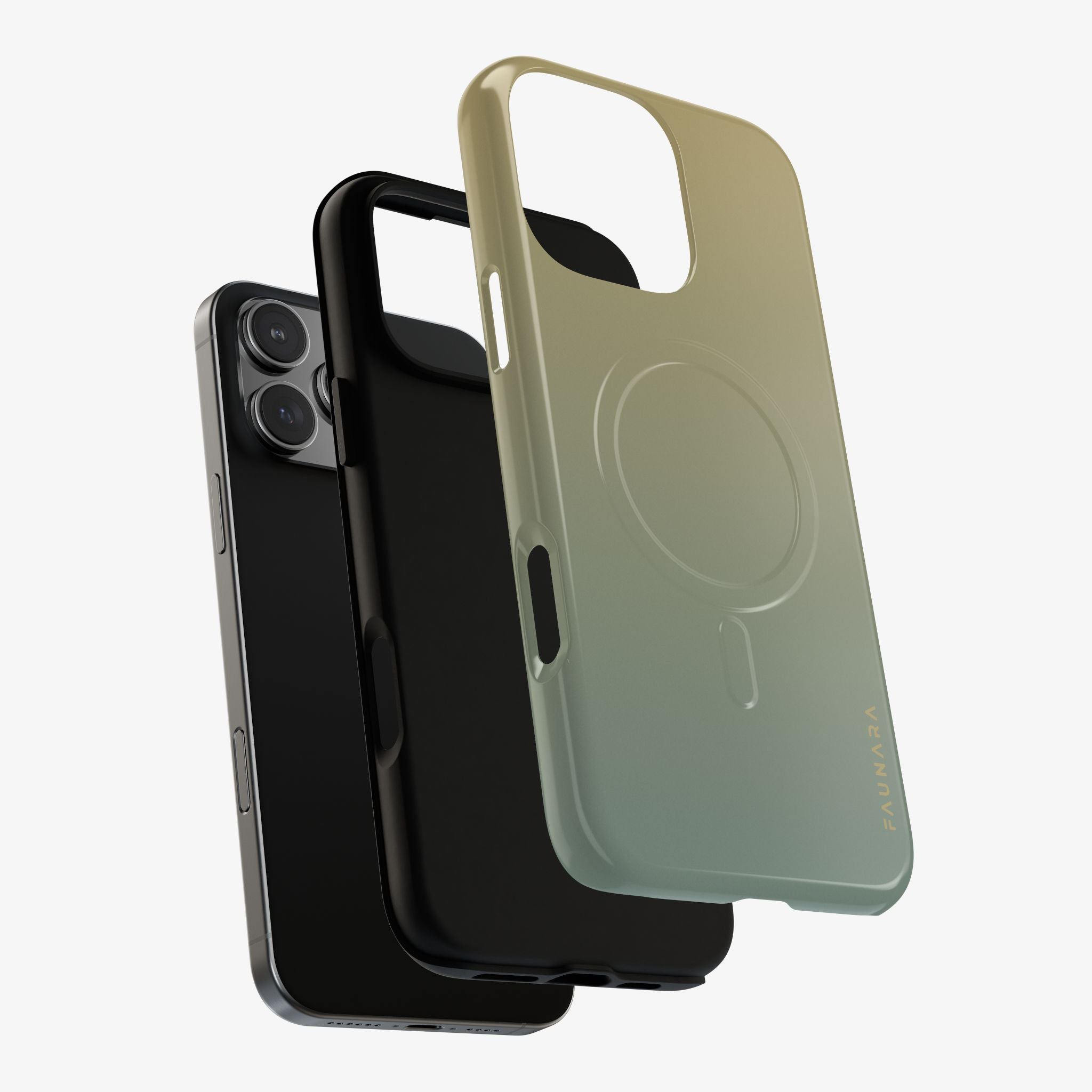Ombré (Moss) Signature Series Phone Case (MagSafe)—glossy ombre green phone case with MagSafe ring