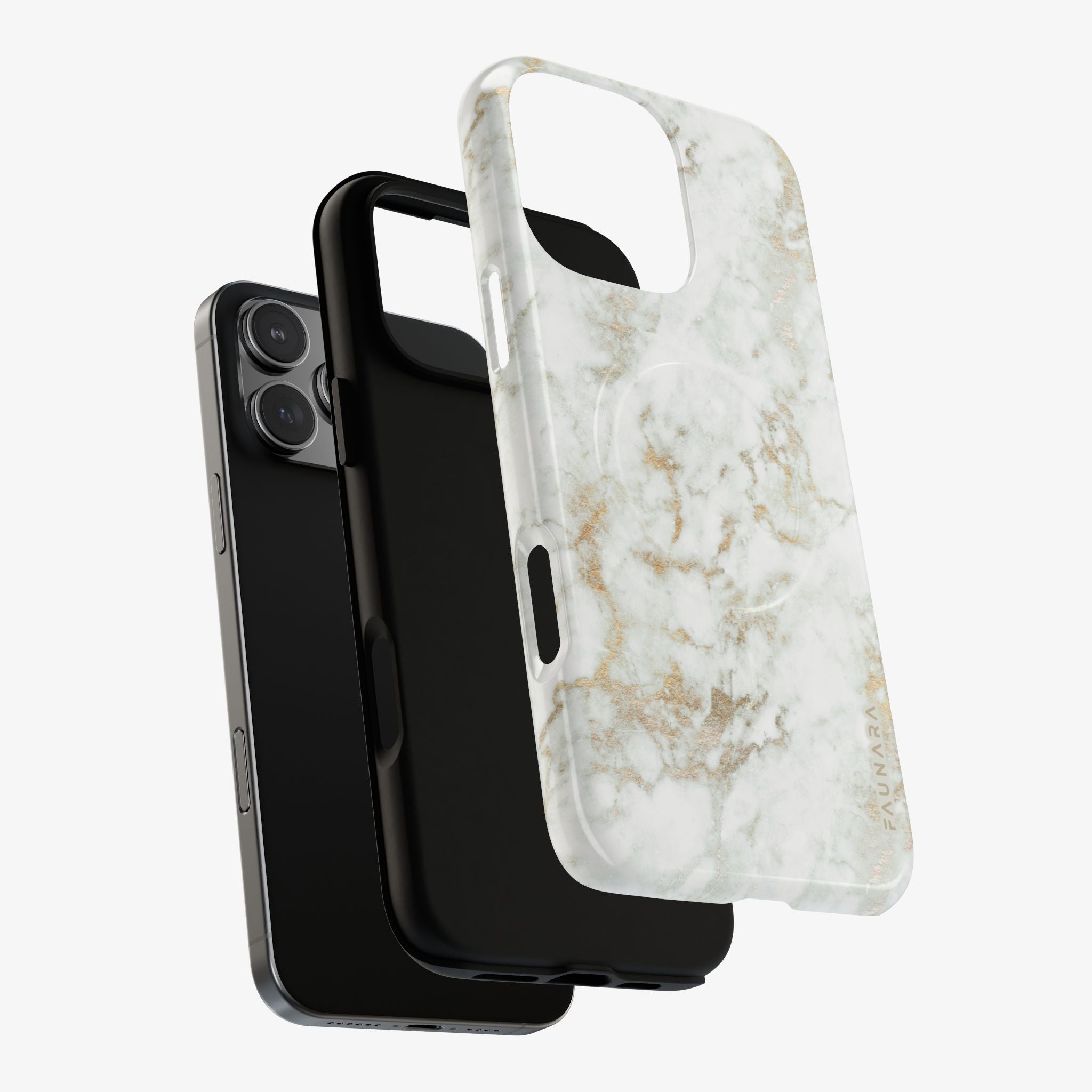 Palazzo | Signature Series Phone Case (MagSafe) marble & stone glossy phone case in white with gold veining