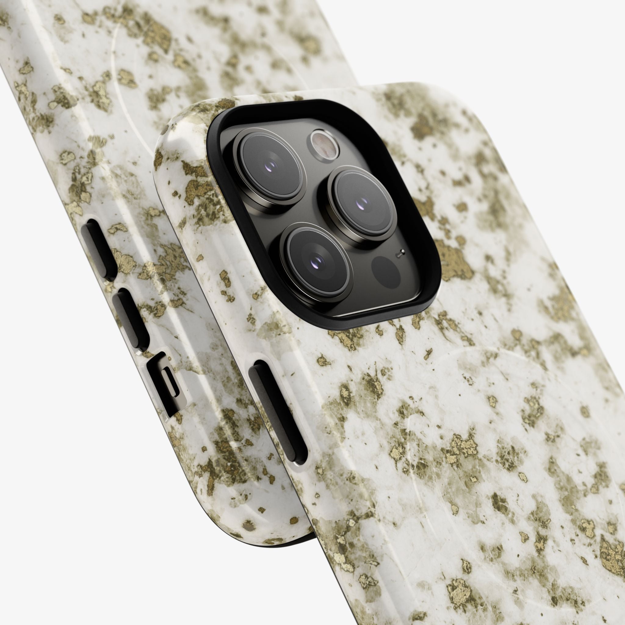 Antique Ore | Signature Series Phone Case (MagSafe) phone case in green marble stone with glossy gold flecks