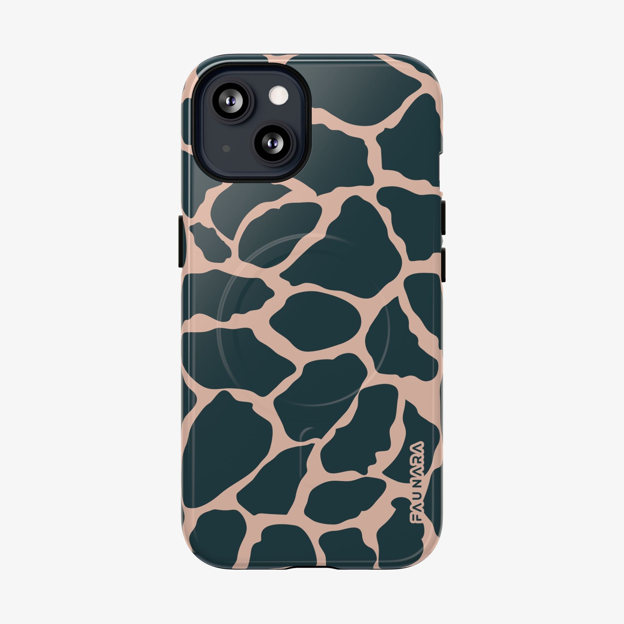 Canopy | Signature Series Phone Case (MagSafe) glossy phone case in warm neutral teal camo—camera cutouts