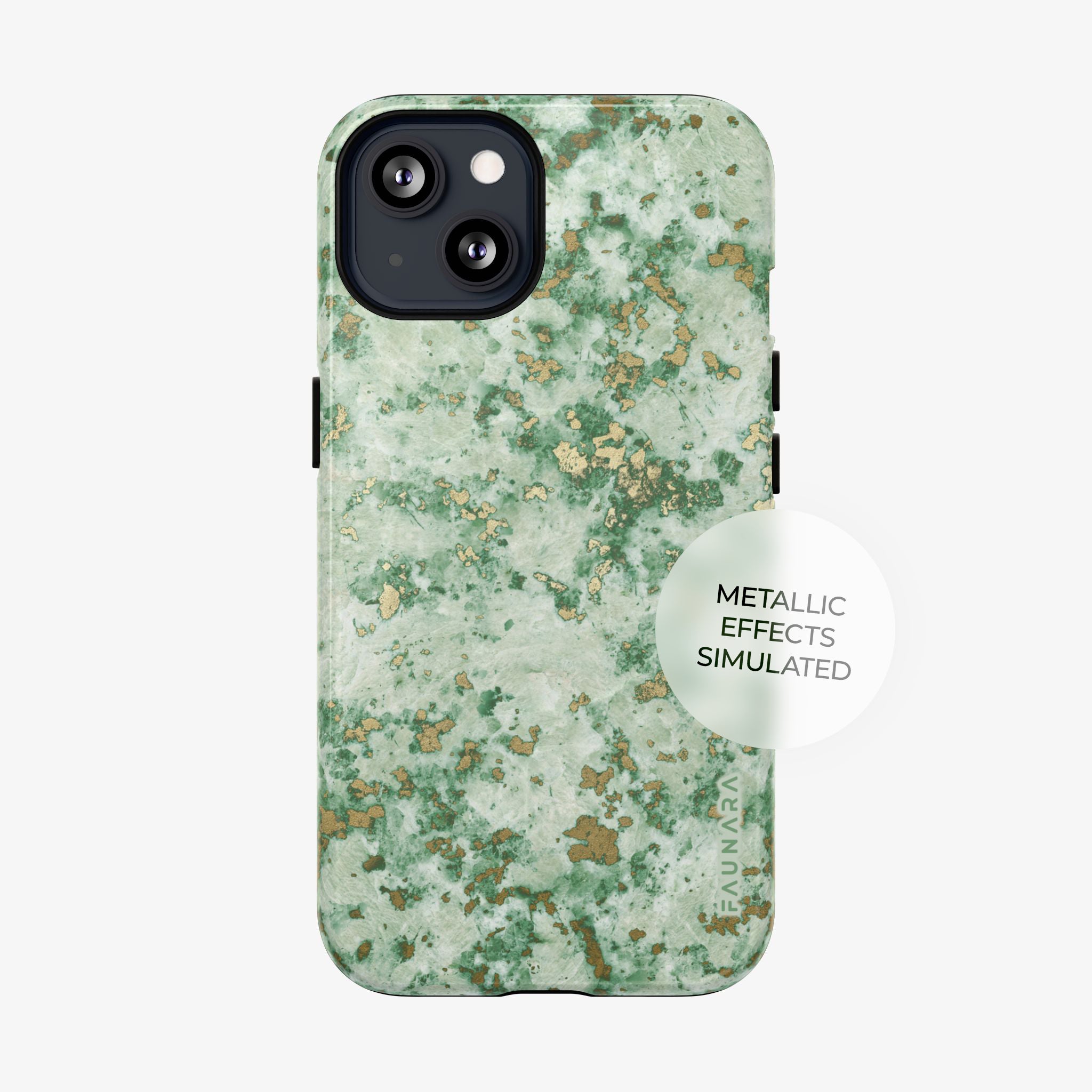 Emerald Ore | Signature Series Phone Case (MagSafe) green marble stone phone case with metallic flecks
