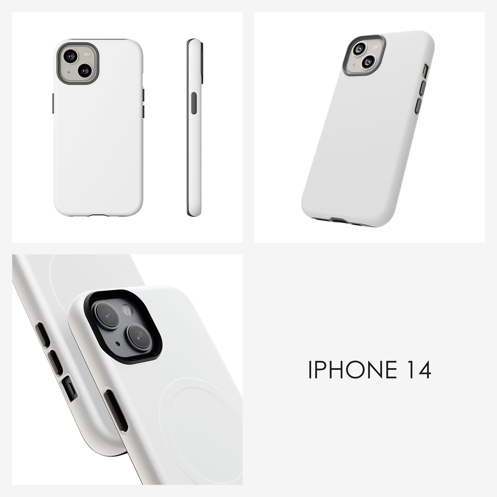 iPhone Signature Series Phone Case Images FAUNARA phone case in white with raised camera edges and side buttons