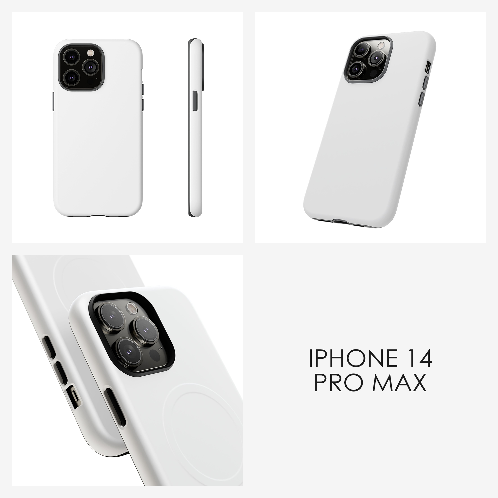 iPhone Signature Series Phone Case Images FAUNARA white phone case with camera cutouts and side buttons