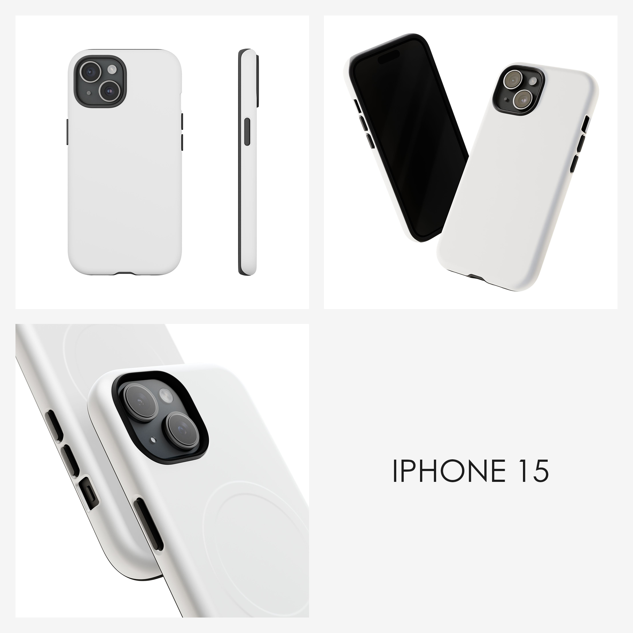 iPhone Signature Series Phone Case Images FAUNARA phone case in white matte finish with camera cutouts