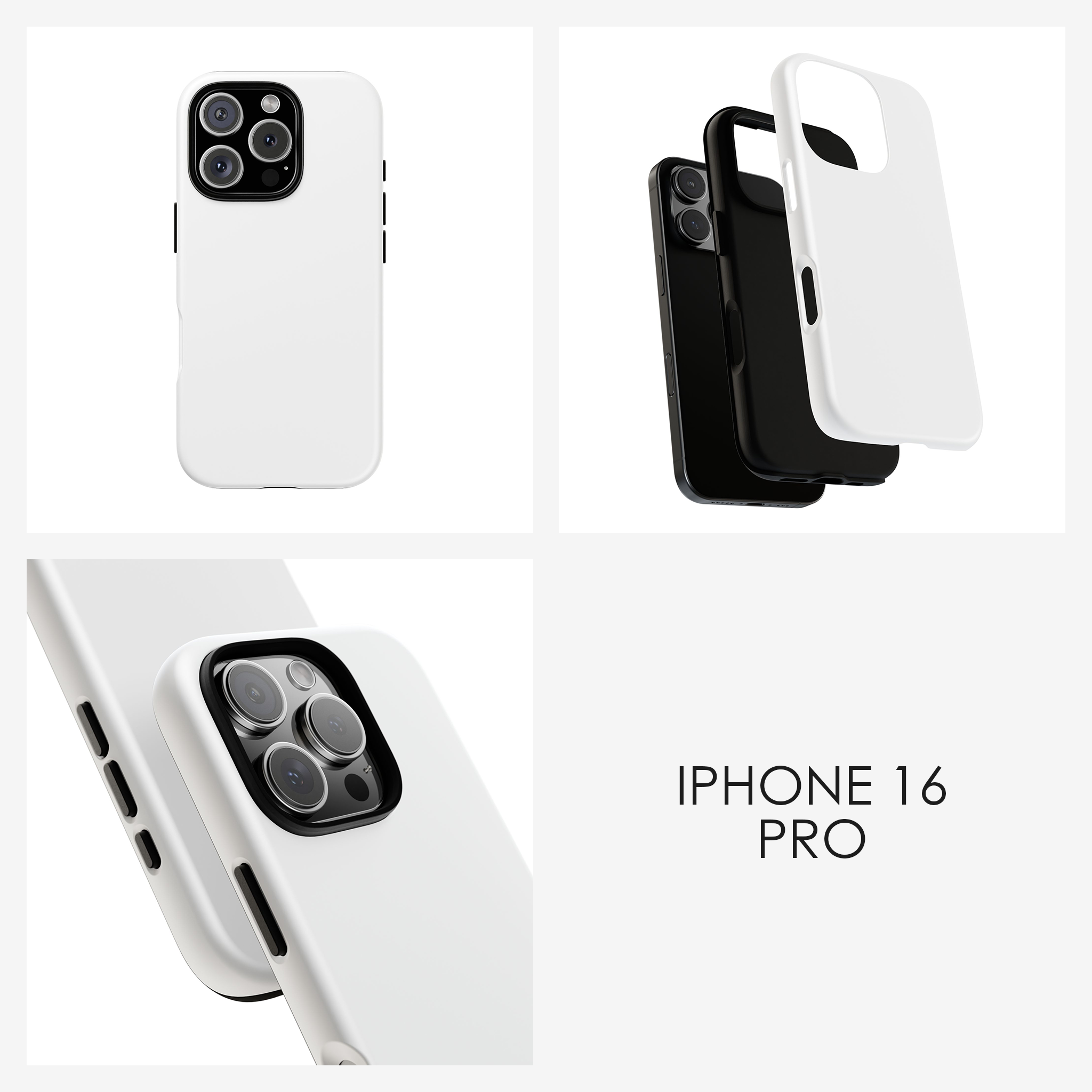 iPhone Signature Series Phone Case Images by FAUNARA phone case white with camera cutouts and raised edges