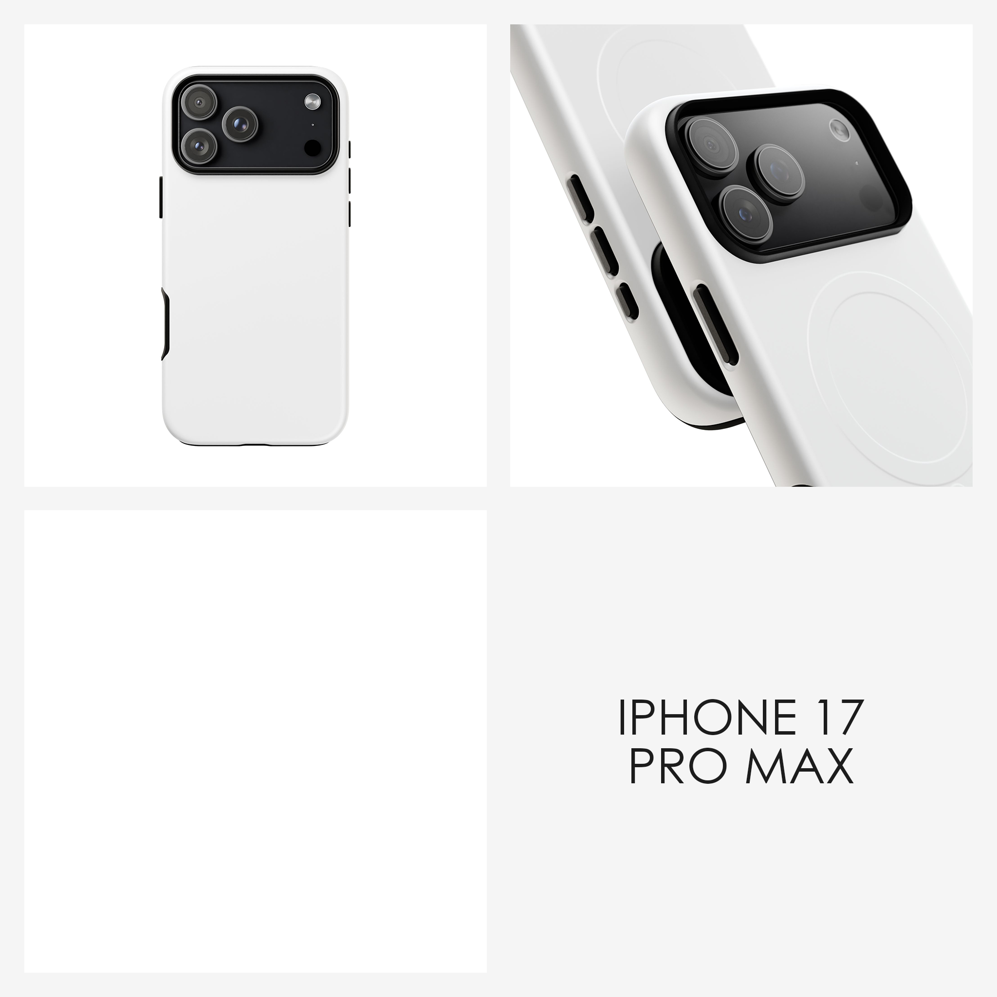 iPhone Signature Series Phone Case Images FAUNARA white phone case with raised camera cutouts and sleek matte finish